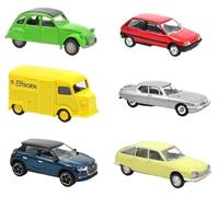 OPO 10 - Lote de 6 Coches en Miniatura compatibles con Citroën 2CV, SM, AX, GS, Type H, DS3 Escala 1:64 3 Pulgadas 7,5cm Norev - L3IN2