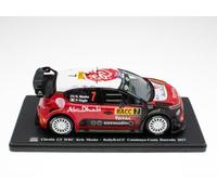 OPO 10 - Maqueta de Coche a Escala 1/24 Compatible con Citroen C3 WRC - Kris Meeke - Rally RACC Catalunya-Costa Daurada 2017 - WRC002