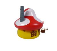OPO 10 - Media casa de los Pitufos Rojos + Pegatinas - Colección Deagostini - Altura 15cms - para Decorar con Las Pegatinas proporcionadas - RougeD / DMS3