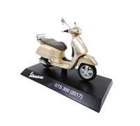 OPO 10 - Miniatura de Scooter a Escala 1/18 Compatible con Piaggio Vespa GTS 300 Dorada - 2017 - Ves1005