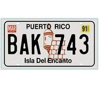 OPO 10 - Placa DE Licencia DE AUTOMÓVIL DE EE. UU. - Réplica de Metal: Puerto Rico (N51)
