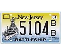 OPO 10 - Placa DE Licencia DE AUTOMÓVIL EE. UU. - Replica en Metal 30x15 cms: New Jersey (C34)