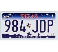 OPO 10 - Placa DE Licencia DE AUTOMÓVIL USA - 30x15 cms réplica en Metal: Texas (C43)