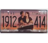 OPO 10 - Placa Decorativa de Metal de la película Titanic con Leonardo Dicaprio y Kate Winslet - Tamaño 30x15 cm