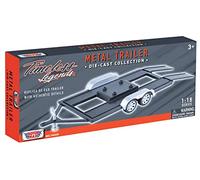 OPO 10 - Remolque 1/18, Plataforma, portacoches, con Doble Eje, Metal, Motormax - 76009