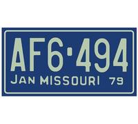 OPO 10 - Réplica de matrícula de Coche Estadounidense en Metal (30 x 15 cm): Misuri (C29)