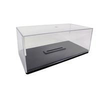 OPO 10 - Set de 2 Cajas con Tapa Transparente + Base para Coche Miniatura de coleccionista a Escala 1/24 - Vitrina de Cristal acrílico