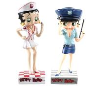 OPO 10 - Set de 2 Figuras de Betty Boop, 15 cm: Enfermera + Policía de EE. UU. - BB10