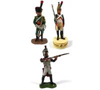 OPO 10 - Set de 3 Figuras a Escala 1/32 de 60 mm: Soldados del Imperio Napoleónico, Dragón Granadero - del Prado LS32