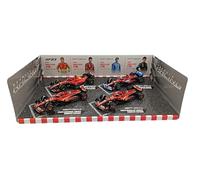 OPO 10 - Set de 4 Coches de Fórmula 1 compatibles con Ferrari Charles Leclerc Temporada 2023-2024 Escala 1/43 Bburago 36848