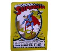OPO 10 - Superman DC Comics - Letrero metálico Decorativo en Relieve 27x20cm