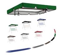 OPOLDBDMAC 2 3 Plazas Techo Solar Para Balancín Toldo，Impermeable Protección UV Cubierta Toldo Para Columpio De Jardín，420D Oxford Toldo De Reemplazo Para Asiento De Muebles(Green,98x72.8in-249x185cm)