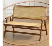 OPOLDBDMAC Banco De Jardín De Madera para 2 Personas，Plegables Sillón De Sala De Estar，Portatil Loveseat Taburete De Barra Plegable para Eventos Al Aire Libre (Regular Style)