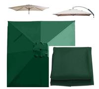 OPOLDBDMAC Cubierta De Repuesto para Sombrilla Cuadrada 2.5x2.5m 2.7x2.7m 3.0x3.0m Toldo De Repuesto para Sombrilla En Voladizo, Tela De Recambio para 8 Varillas(Green,2.5x2.5m/8.2x8.2ft)