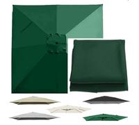 OPOLDBDMAC Cubierta De Repuesto para Sombrilla Cuadrada 3x3m 2.5x2.5m, Toldo De Repuesto para Sombrilla De Patio, 8 Varillas, Protección UV Sombrilla Tela(Green,2.7x2.7m/8.8x8.8ft)