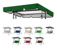 OPOLDBDMAC Cubierta Superior para Columpio De Jardín 164x114x15cm Toldo De Repuesto para Balancín De Jardín, Impermeable Oxford Techo Columpio para 2-3 Plazas(Dark Green,74.8x52in-190x132cm)