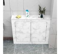 OPOLDBDMAC Cubre Radiadores Con Rejilla 2 Puertas Armario Cubierta De Radiador Moderno Pintado,Soporte De Exhibición De La Cubierta Del Radiador Para Salón Dormitorio(3-side-C,70x80cm/27.5x31.5in)