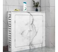 OPOLDBDMAC Cubre Radiadores Con Rejilla 2 Puertas Armario Cubierta De Radiador Moderno Pintado,Soporte De Exhibición De La Cubierta Del Radiador Para Salón Dormitorio(3-side-D,70x70cm/27.5x27.5in)
