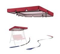 OPOLDBDMAC Funda De Repuesto para Balancín De Jardín Recambio Cubierta Superior para Columpio De Terraza, Toldo De Repuesto para Mecedora Hamaca Asiento De Muebles(Red,74.8x52in-190x132cm)