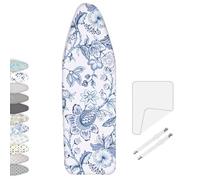 OPOLDBDMAC Funda para Tabla De Planchar Estándar, Funda Tabla De Planchar con Cordón, 90x30cm 100x34cm 110x34cm 120x38cm Funda De Planchado para Hogar Hotel(Blue,122x38cm/48x15in)