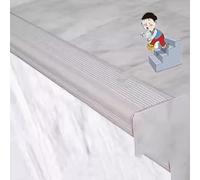 OPOLDBDMAC L Perfil para Cantos Escaleras, Autoadhesivo Tira De Borde De Escalera 1m 3m 5m 10m×10cm Extra Ancho Antideslizante De Borde Escalonado(Gray,1m/3.3ft)