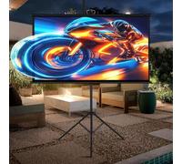 OPOLDBDMAC Pantalla De Cine Exterior 50Pulgadas Portátil Pantalla De Proyector con Trípode Pantalla De Proyector Manual Altura Ajustable Pantalla De Presentación De Oficina(Black,40in-4:3)