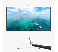 OPOLDBDMAC Pantalla De Proyección con Trípode Plegable Portátil Pantallas para Proyección，60 Pulgadas Pantalla De Proyector Tripod Screen para Home Cinema Exteriores(White,60in-16:9)