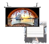 OPOLDBDMAC Pantalla De Proyección para Coche Pequeña Portátil Pantalla De Proyector Retráctil Pantalla De Video Anti-Arrugas Pantalla De Película HD 4K De Alta Ganancia