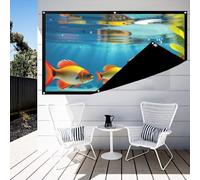 OPOLDBDMAC Pantalla De Proyector 100 120 150 180 200Pulgadas Pantalla De Cine Doble Capa Exteriores Tela Proyector Cortina De Proyector Plegable con Respaldo Negro(180inch4:3)