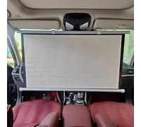 OPOLDBDMAC Pantalla De Proyector para Coche, Pantalla De Cine Pequeña Portátil De 40 Pulgadas Pantalla De Proyección Mini Pantalla Manual Retráctil para Coche, SUV(White,40inch16:9)