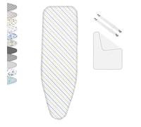 OPOLDBDMAC Rayas Blancas Funda Tabla De Planchar Hogar Funda para Tabla De Planchar Acolchado, Funda De Planchar Algodón para Plancha De Vapor, 90x30cm 100x34cm(Stripe,122x38cm/48x15in)