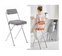 OPOLDBDMAC Sgabello Da Bar Pieghevole 45/55/65cm Sedia Imbottita Silla Alta Sillas De Comedor Sgabello Pieghevole Da Cucina con Pedales per Dormitorio, Ufficio, Casa(Multi-Colored,45cm/17.7in)