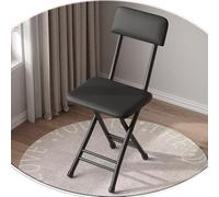 OPOLDBDMAC Silla Plegable con Respaldo Elevado Taburete De Barra Plegable Sillas De Comedor Altura del Asiento 45cm Rectángulo Sillas Plegables, Sillas De Eventos Al Aire Libre(Black Frame-Black)