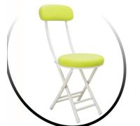 OPOLDBDMAC Silla Plegable Redonda con Cojín, Taburete Plegable De Altura De Barra, Taburete Portátil Plegable con Respaldo para Pesca, Senderismo, BBQ(Light Green)