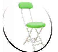 OPOLDBDMAC Silla Plegable Redonda con Cojín, Taburete Plegable De Altura De Barra, Taburete Portátil Plegable con Respaldo para Pesca, Senderismo, BBQ(Dark Green)