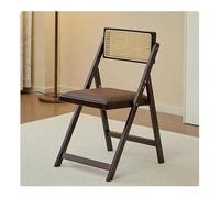 OPOLDBDMAC Silla Plegable Silla De Altura De Mostrador Plegable Silla De Comedor Apilable Taburete De Bar De Madera Cojín Acolchado, Silla Plegable para Sala De Estar(Red Walnut,45cm/15.7in)