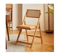 OPOLDBDMAC Silla Plegable Silla De Altura De Mostrador Plegable Silla De Comedor Apilable Taburete De Bar De Madera Cojín Acolchado, Silla Plegable para Sala De Estar(Natural,45cm/15.7in)