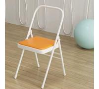 OPOLDBDMAC Silla Plegables De Yoga Pilates，Hogar Sillas De Yoga Auxiliar Silla De Asistencia De Yoga Silla De Yoga Plegable Sin Respaldo Sin Barra Frontal(Orange)