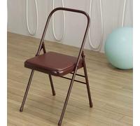 OPOLDBDMAC Silla Plegables De Yoga Pilates，Hogar Sillas De Yoga Auxiliar Silla De Asistencia De Yoga Silla De Yoga Plegable Sin Respaldo Sin Barra Frontal(Brown)