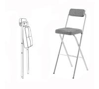 OPOLDBDMAC Taburete Plegable Alto 45/55/65Cm Taburete De Barra Plegable con Respaldo Y Reposapiés, Sillas Plegables De Altura con Asiento Acolchado Portátil Taburete (Multi-Colored,65cm/25.6in)