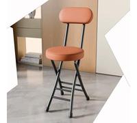 OPOLDBDMAC Taburetes Plegables Silla Taburete De Bar con Respaldo, Redondos Taburetes Plegables Portátiles Sillas De Comedor Colapsable para Uso Interior Exterior Cocina(Coffee)