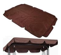 OPOLDBDMAC Techo De Repuesto para Balancín De Jardín, Toldo De Repuesto para Columpio De 3 Plazas, Cubierta De Hamaca Al Aire Libre Impermeable Anti-Viento Anti-UV(Brown,74.8x47.2in-190x120cm)