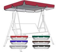OPOLDBDMAC Techo Solar para Balancín Toldo De Repuesto para Silla De Columpio，Cubierta Superior De Repuesto Columpio De Patio，Resistente Al Viento 600D Oxford Tela(Red,56x47.2in-142x120cm)