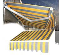 OPOLDBDMAC Tela De Repuesto para Toldo, Tela Toldo De Recambio, Toldo De Repuesto De Jardín Recambio Toldo De Lona Paño De Repuesto Amarillo Raya(Yellow,(6.5x5ft) 2X1.5M)