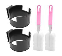 Oporador De Taza De Plástico De 2 Partes Y Cepillo De Taza De 2 Partes, Portavasos Portátiles, Portavasos De Automóvil, Adecuado para Automóviles, Motocicletas, En Casa, Oficina