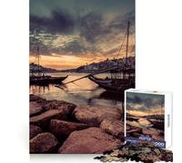 Oporto - Portugal Rompecabezas de 1000 Piezas para Adultos Smart Reason Toy Home Enjoy Sharp Edge Santa Wish Item (50x75cm)