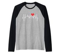 Oporto Skyline Latido del Corazón Portugal Me Encanta Porto Camiseta Manga Raglan
