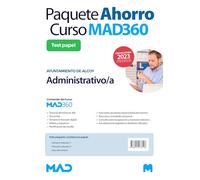 Oposiciones Administrativo/a del Ayuntamiento de Alcoy. Paquete Ahorro de Libros y Curso MAD360