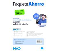 Oposiciones Auxiliar Administrativo/a de la Administración General del Estado (acceso libre). Paquete Ahorro de Libros y Curso MAD360