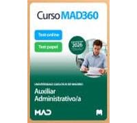 Oposiciones Auxiliar Administrativo/a de la Universidad Carlos III de Madrid. Paquete Ahorro de Libros y Curso MAD360